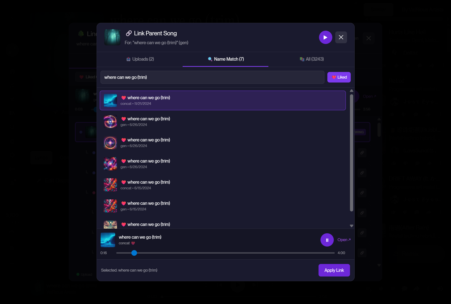 Suno Widgets Parent Linker